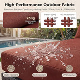 NICESOUL Double Chaise Lounge Outdoor, 51.2" Wide 2-Person Daybed with Independent Recline - Photo 7