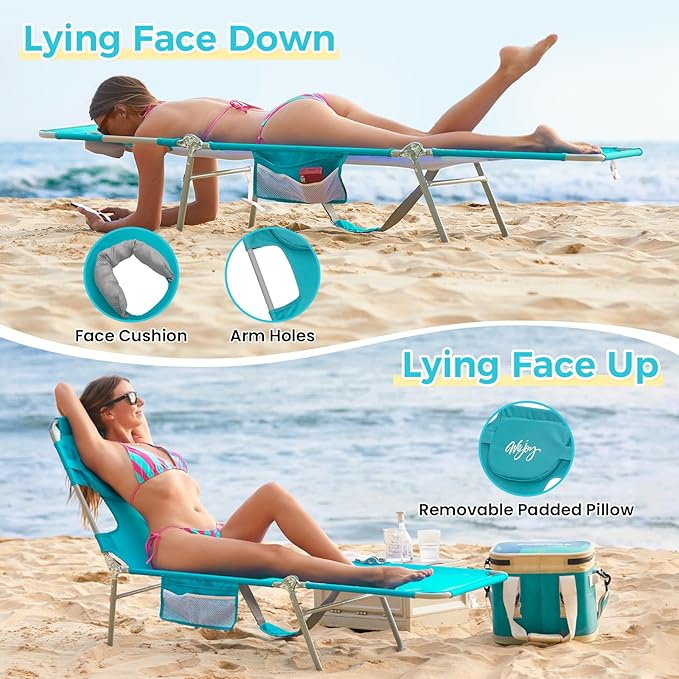 #WEJOY Folding Tanning Chair with Face Hole - Photo 4