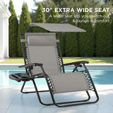 Best Choice Products 30” Wide Folding Zero Gravity Outdoor Recliner Patio Lounge Chair w/Adjustable Canopy Shade - Photo 3