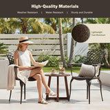 Kinger Home Arden 2-Piece Outdoor Patio Dining Chairs Set of 2, Cast Aluminum Patio Chair Set - Photo 3