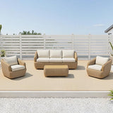 CHITA 4 Pieces Patio Wicker Furniture Set, Outdoor Rattan Bistro Set with Removable Thickened Cushions, Fully Assembled - Photo 9