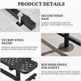 DWVO Heavy Duty Park Bench for Outside 6ft Metal with Backrest Weatherproof Coated Steel Commercial Grade Furniture Set - Photo 8