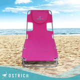 Ostrich Chaise Lounge Folding Portable Sunbathing Poolside Beach Chair (2 Pack) - Photo 5