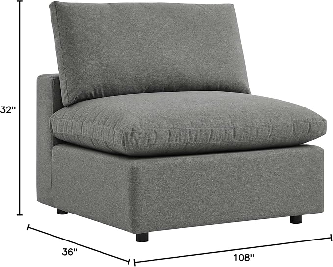 Modway EEI-5578-CHA Outdoor Patio Sofa, Charcoal - Photo 2