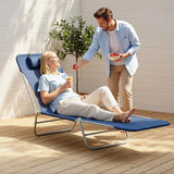 Outsunny Folding Chaise Lounge Chair, Pool Sun Tanning Chair, Outdoor Lounge Chair with Reclining Back - Photo 7