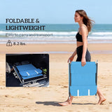 Outsunny Folding Chaise Lounge Chair, Pool Sun Tanning Chair, Outdoor Lounge Chair with Reclining Back - Photo 7
