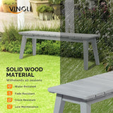 VINGLI Outdoor Wooden Bench, 45” 2-Person Backless Dining Bench - Photo 5
