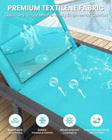 Aluminum Chaise Lounge Outdoor Set of 2 - Photo 7