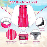 COSTWAY Tanning Chair with Face Hole, Folding Sun Bathing Lounge Chair with Armrest, Side Pocket & Protective Flap - Photo 6