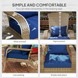 Outsunny Patio Wicker Adirondack Chair, Outdoor All-Weather Rattan Fire Pit Chair with Soft Cushions - Photo 5
