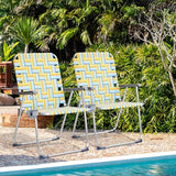VINGLI Aluminum Oversize Patio Lawn Chairs Folding Set of 2 with Detachable Cup Holder - Photo 2