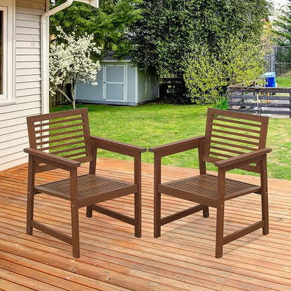 Furinno Tioman Teak Hardwood Outdoor Armchair Armchair w/o Cushion, FG161249R Set of Two