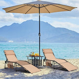 Yaheetech 22.4" Tanning Chair with Face Hole, Adjustable 5-Position Folding Chaise Lounge Chairs - Photo 2