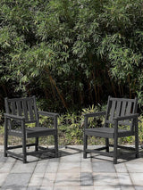 Patio Dining Chair Set of 2, HDPE Outdoor Dining Chair, Ergonomic HDPE Dining Chairs with Deep Seating - Photo 9
