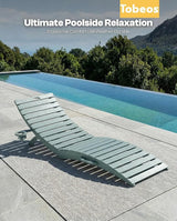 Pre-Assembled Folding in-Pool Lounge Chair, HDPE Outdoor Chaise Lounge with Cup Holder, Pool Lounge Chair for Poolside - Photo 8