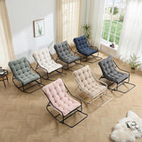 Rocking Chair with Foot Rest, Outdoor Indoor Rocking Lounge Chair with Cushion - Photo 9