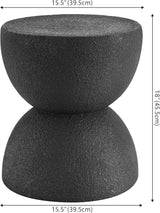 JONATHAN Y TBL1100B Greta 18" Mid-Century Modern Drum Indoor/Outdoor Accent Table, Modern, Contemporary, Minimalist - Photo 2
