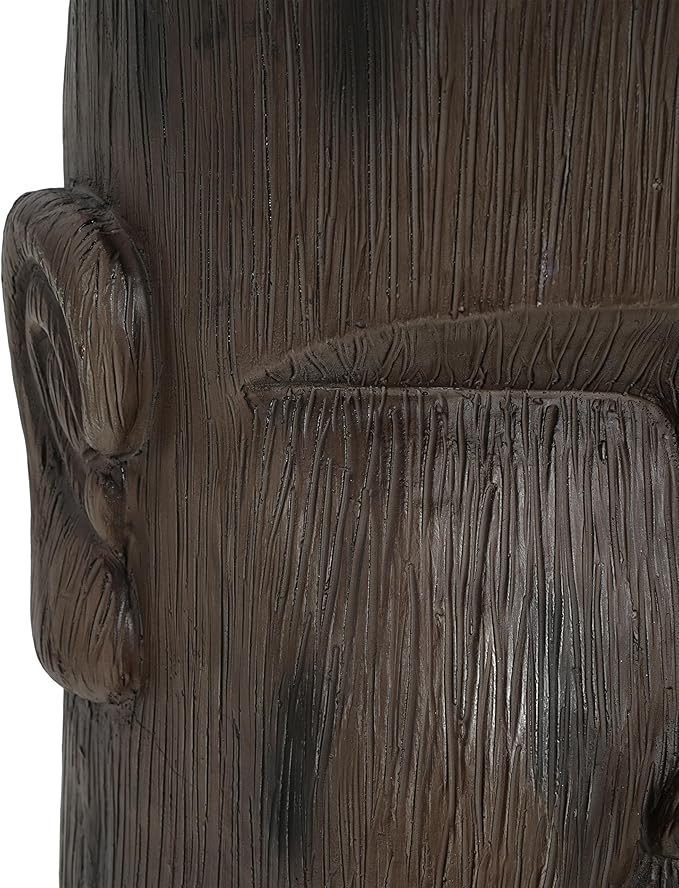 Christopher Knight Home Myan Concrete Outdoor Side Table, MGO Moai Statue Pedestal End Table, Small Coffee Table for Patio Garden, Easter Island Moai Outdoor Plant Stand for Balcony Yard Lawn, Grey