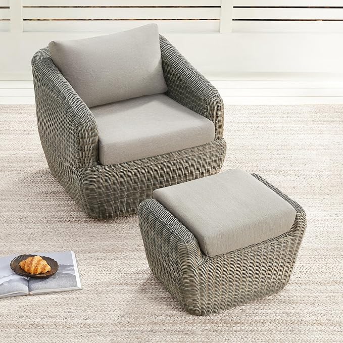 CHITA 7 Pieces Patio Wicker Furniture Set, Outdoor Rattan Bistro Set with Removable Thickened Cushions, Fully Assembled - Photo 6