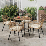DWVO 5 Piece Patio Dining Sets, Outdoor Dining Furniture Set with 2" Umbrella Hole - Photo 1