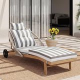 Lounge Chair Outdoor Set of 2 Chaise Lounger, Rope Lounge Chair Patio Chairs with Cushion & Backrest - Photo 7