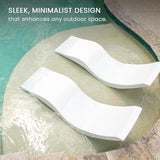 Aqua Outdoors Pool Chaise Lounge Chairs for Ledge & Shelf, Water-Weighted Pool Lounger for Depths Up to 9” - Photo 6