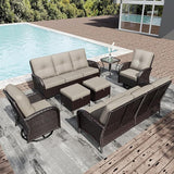 Joyside Wicker Patio Furniture Set, 7 Piece Outdoor Furniture Set with Thickened Cushions, High Back, Deep Seating - Photo 1
