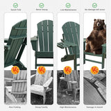 FOOWIN Folding Adirondack Chair, HDPE Adirondack Chairs with Cup Holder - Photo 4
