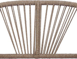 Merax Acacia Wood Outdoor Club Chair - Curved Tub Design Patio Lounge Chair with Handwoven Rope Accents & - Photo 9