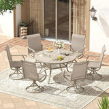 VICLLAX 47.2" Round Patio Dining Table for 4-6 - Photo 10