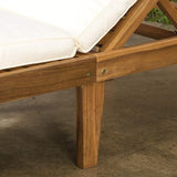 Christopher Knight Home Outdoor Pool/Deck Furniture, Teak Chaise Lounge Chairs with Cushions (Set of 2) - Photo 4