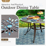 Sophia & William 7 Pieces Cast Aluminium Patio Dining Furniture Set for 6 - Photo 2