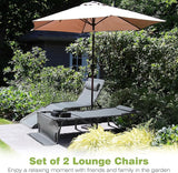 BlueWish 2 Pack Beach Chairs, Sunbath Outdoor Lounge Chair Folding Beach Chair with Adjustable Backrest - Photo 5