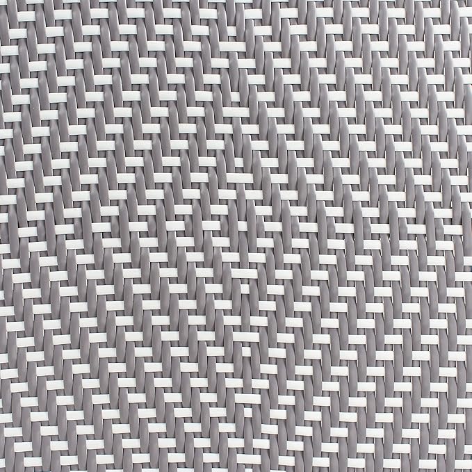 Safavieh PAT4011B Outdoor Collection Kylie Grey and White Rattan Bistro Table