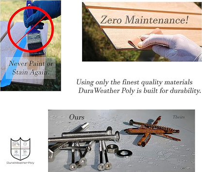 DuraWeather Poly® Classic King Size Folding Adirondack Chair (Cottage Grey)