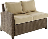Crosley Furniture Bradenton Outdoor Sectional Left Side Loveseat, 2-Person Wicker Patio Couch for Deck - Photo 1
