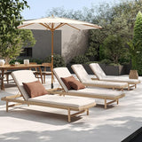Christopher Knight Home Brolen Acacia Wood Chaise Lounge Chair Outdoor Set of 4 - Photo 1