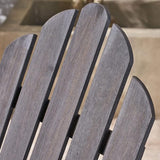 Christopher Knight Home Cara Outdoor Adirondack Acacia Wood Rocking Chair, Dark Gray Finish - Photo 7
