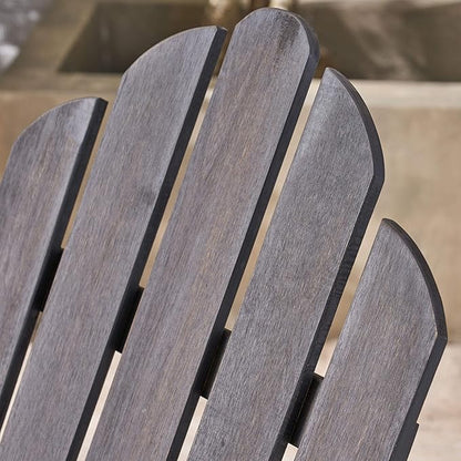Christopher Knight Home Cara Outdoor Adirondack Acacia Wood Rocking Chair, Dark Gray Finish