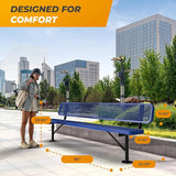 Heavy-Duty Outdoor Metal Bench, Thermoplastic-Coated, Surface, Weatherproof, Commercial-Grade for Parks, Gardens, Patios - Photo 2