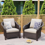 Patio PE Rattan Chairs Set of 2 - Photo 6