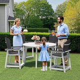 Tall Adirondack Chair Set of 2, Eco-Friendly Recycled Stylish Patio Bar Stools & Heavy Duty Lifeguard Chair - Photo 8