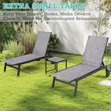 EROMMY Patio Chaise Lounge Chair Set of 2 with Table - Photo 8