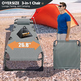 MOPHOTO Folding Chaise Lounge Chair 5-Position, Folding Cot, Heavy Duty Patio Chaise Lounges for Outside, Poolside - Photo 6