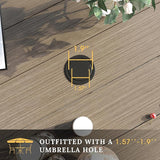 VICLLAX 60" Outdoor Round Patio Table for Lawn Garden - Photo 5
