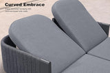 PURPLE LEAF Outdoor 2-Person Chaise Lounge with Cushions Patio Sun Chair Adjustable Backrest Reclining Chair for - Photo 3