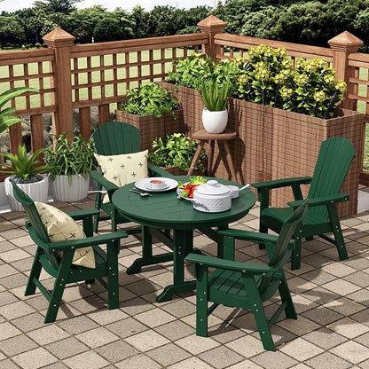 WO WESTIN OUTDOOR HDPE Altura Adirondack Dining Chair,Dark Green