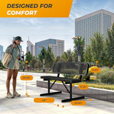 Heavy-Duty Outdoor Metal Bench, Thermoplastic-Coated, Portable, Weatherproof, Commercial-Grade for Parks, Gardens - Photo 5