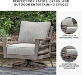 Signature Design by Ashley Hillside Barn Urban Nuvella Weather Resistant Fabric Outdoor Swivel Lounge with Cushion - Photo 5