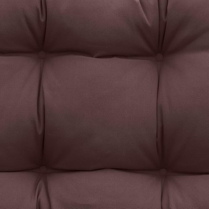 QILLOWAY Outdoor Patio Wicker Seat Cushions Group Loveseat/Two U-Shape/Two Lumbar Pillows for Patio Furniture,Wicker Loveseat,Bench,Porch,All Weather, Settee of 5 (Coffee/Brown/Chocolate)